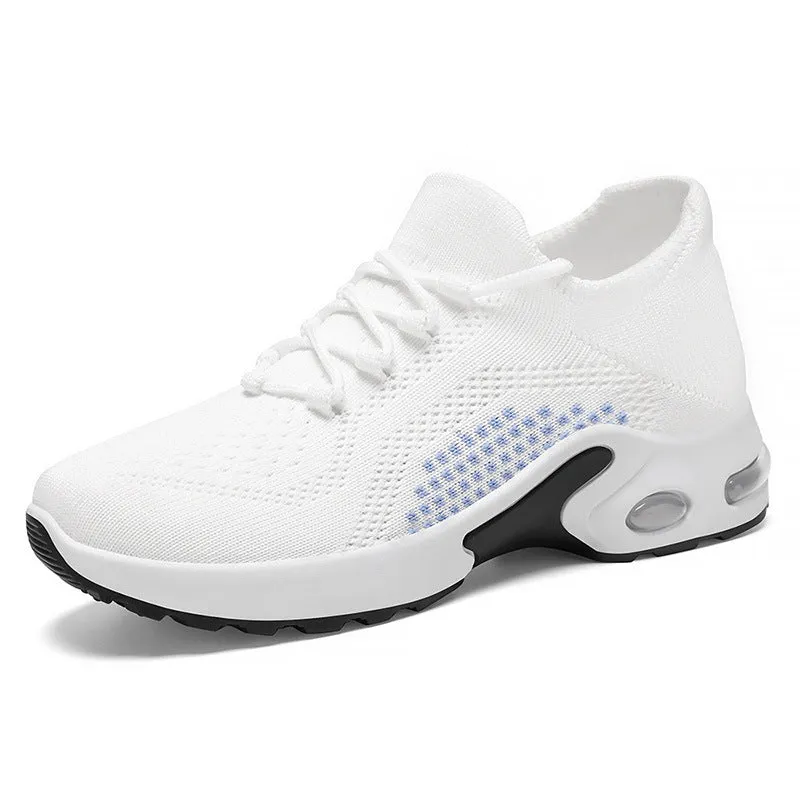 xakxx Women's Shoes  Summer Shoes Cross-Border Temu Women's Shoes Wholesale Flyknit Breathable Casual Shoes Air Cushion Sneaker